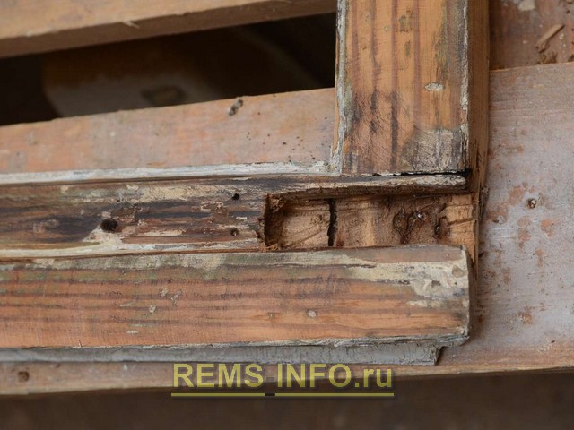 Реставрация деревянного окна - подготавливаем участок для вклейки вкладыша.