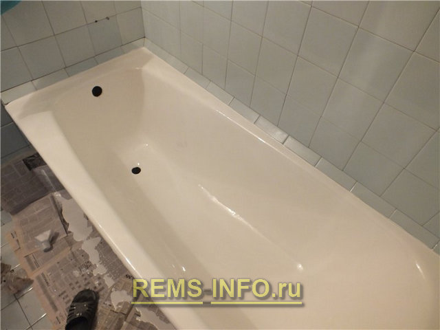 чугунная ванна с восстановленным покрытием