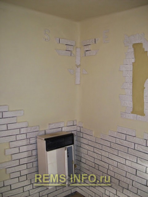Фото декорирования стен гипсовой плиткой 4.