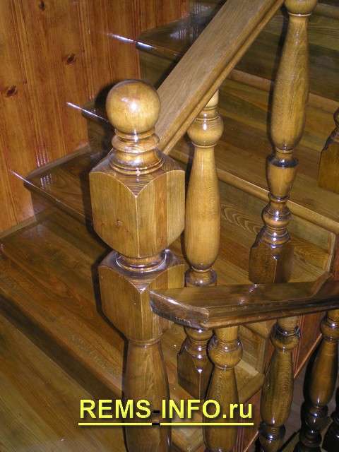 деревянная лестница на второй этаж фото3.